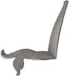 frizzen, left, wax cast steel, as cast, temper after fitting